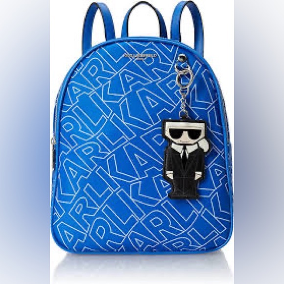 Karl Lagerfeld Bags Nwt Karl Lagerfeld Nylon Backpack Blue White
